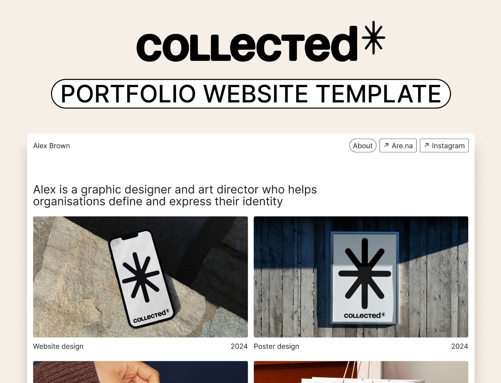 Collected – Portfolio website template