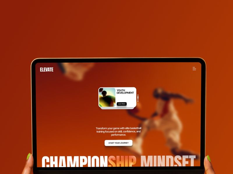 Sports Academy Website Hero Section
