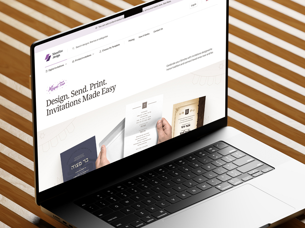 Mazeltov - homepage , Jewish Invitation & Event Platform