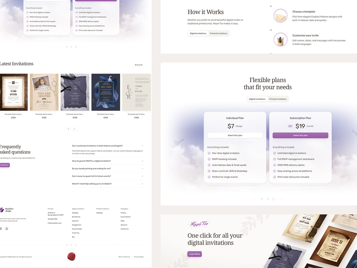 Mazeltov - homepage , Jewish Invitation & Event Platform Image 4