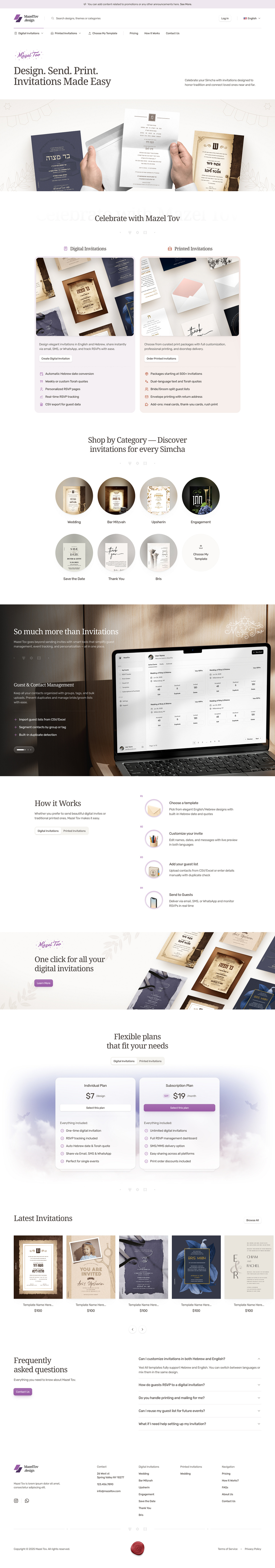 Mazeltov - homepage , Jewish Invitation & Event Platform Image 5