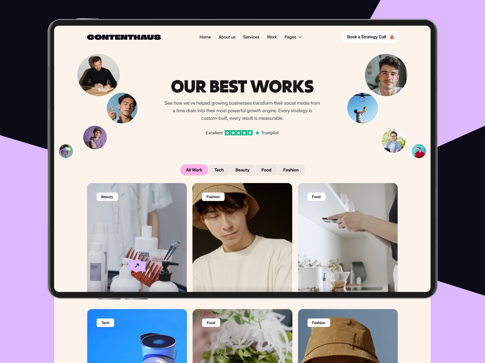 ContentHaus: UGC Marketing Agency Website Template in Framer Marketplace Image 0