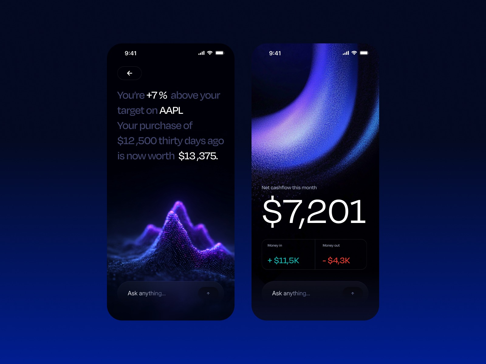 UI Exploration for an AI-powered finance app Image 0