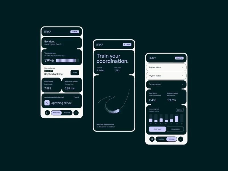 Mobile App Animation for a Cognitive Health Platform