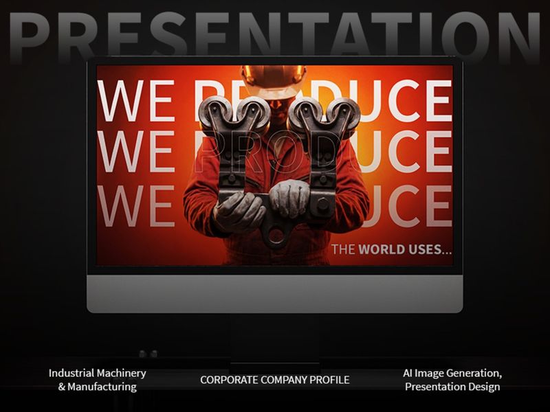 Sales&Company Profile Presentation Design for Industrial Machinery