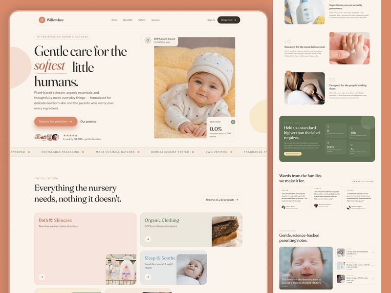 Baby Care E-commerce Website Design