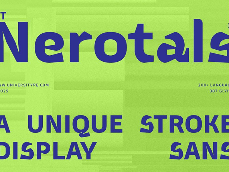UT Nerotals - A Unique Stroke Display Sans