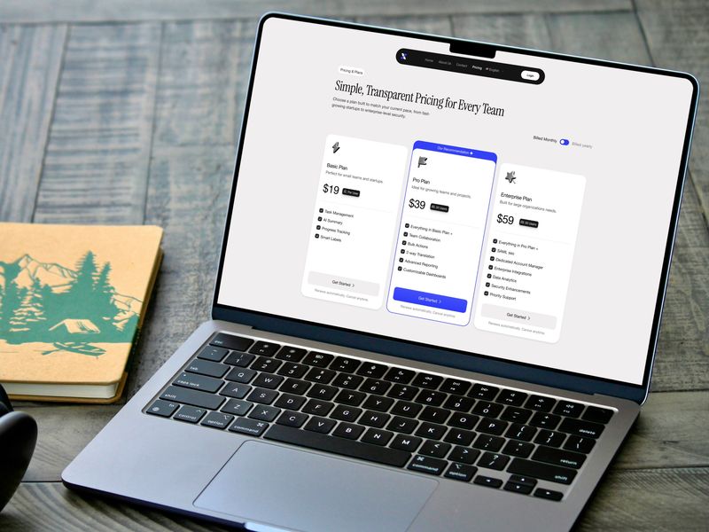 💳 SaaS Pricing Page — Clean & Minimal Layout