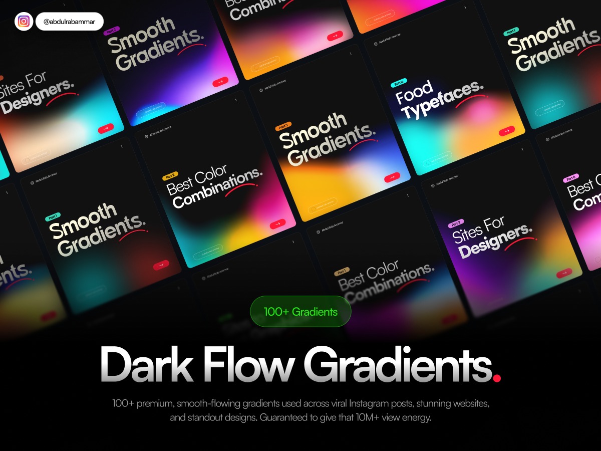 DarkFlow Gradients — 100+ Smooth High-Quality Gradients