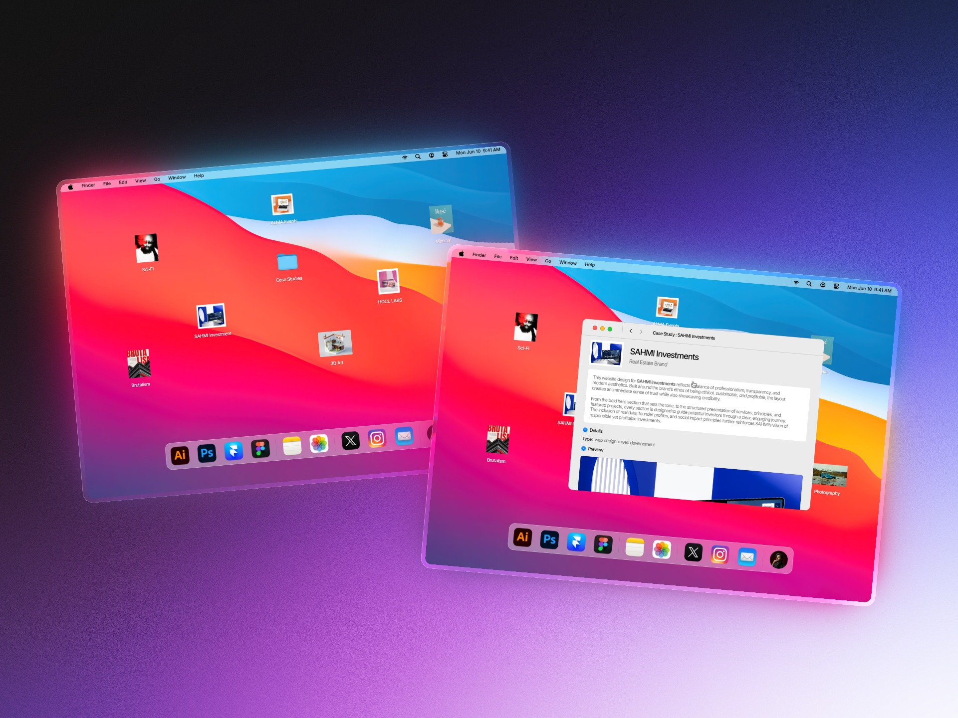 MacOS Folio – Portfolio Template in Mac Style Image 0