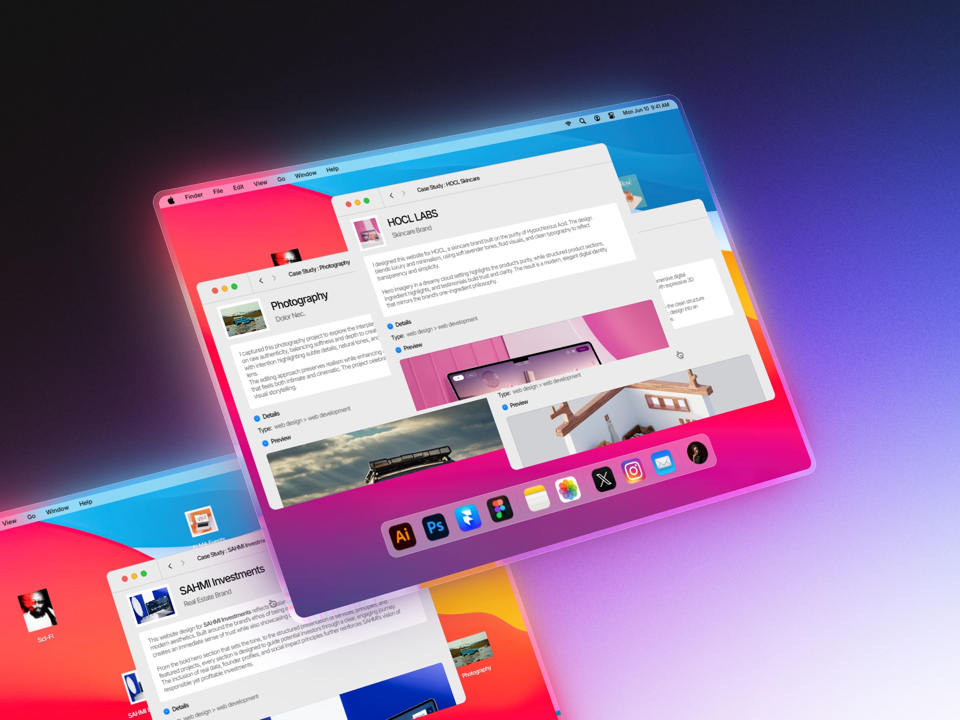 MacOS Folio – Portfolio Template in Mac Style Image 1