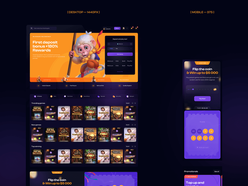 CrazyBet Online Casino Website UI/UX Design