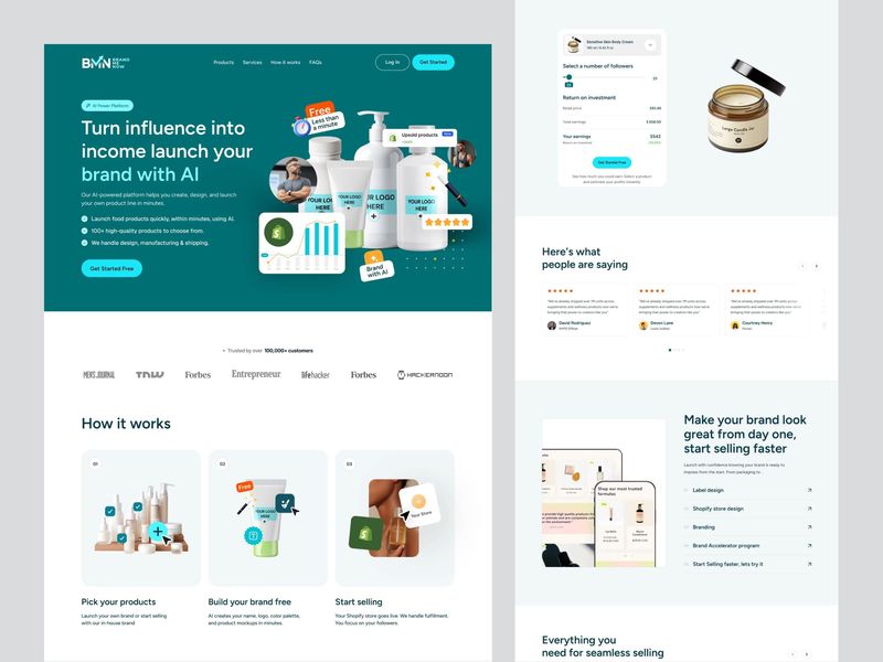 Brand Me Now - AI SaaS Platform for Brand Creation