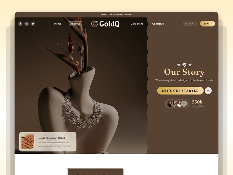 GoldQ — Luxury Jewelry E-Commerce React Template