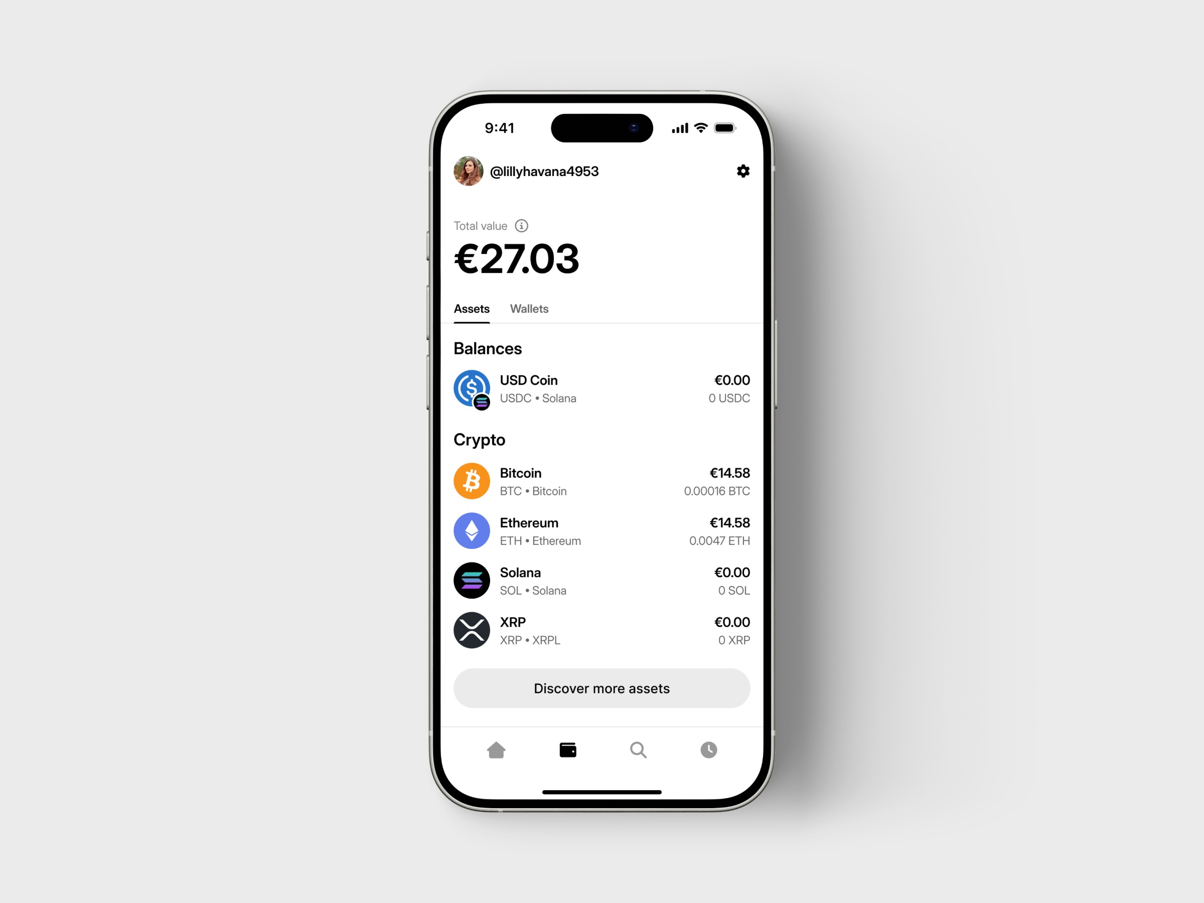 Crypto Wallet Screen Image 0
