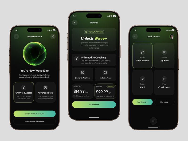 AI Fitness App UI UX | Smart Workout, Nutrition & AI Coaching