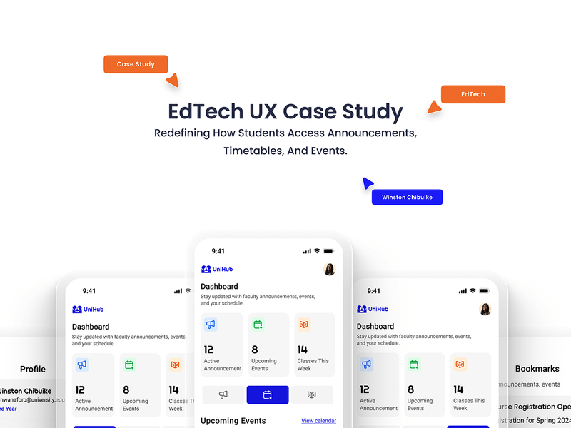 UniHub EdTech UX Case Study: Campus Updates Simplified
