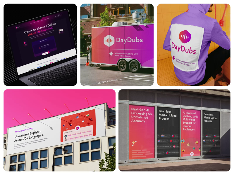 AI SaaS Brand in Motion — DayDubs from Digital to Street-Ready by Vislume - ​UI/UX Design Agency