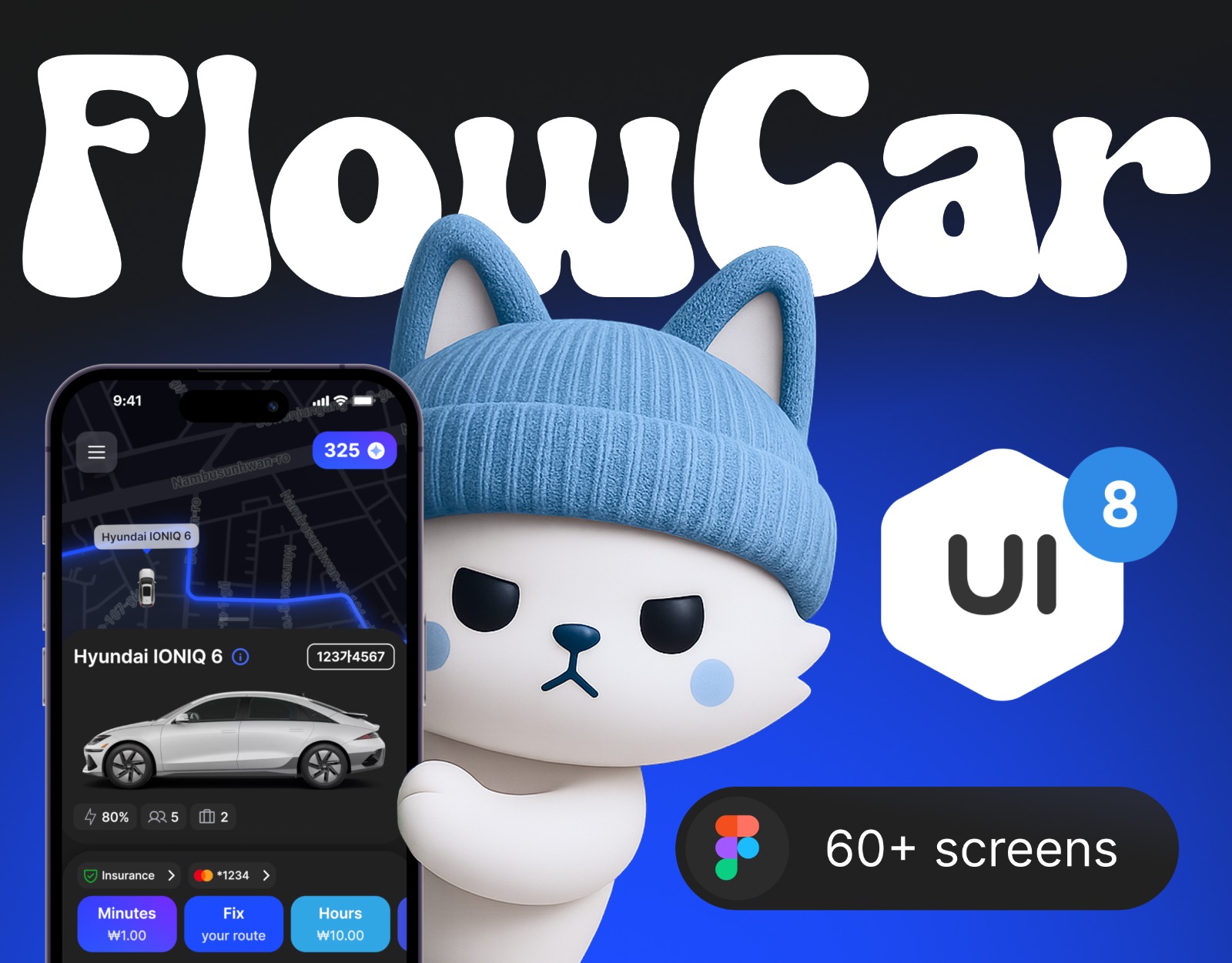 FlowCar: UX/UI & UI kit