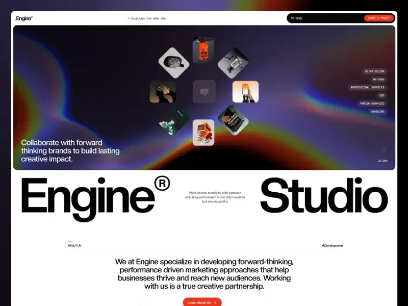 Engine Studio by RonKan Studio - Portfolio, Agency design asset by webflow