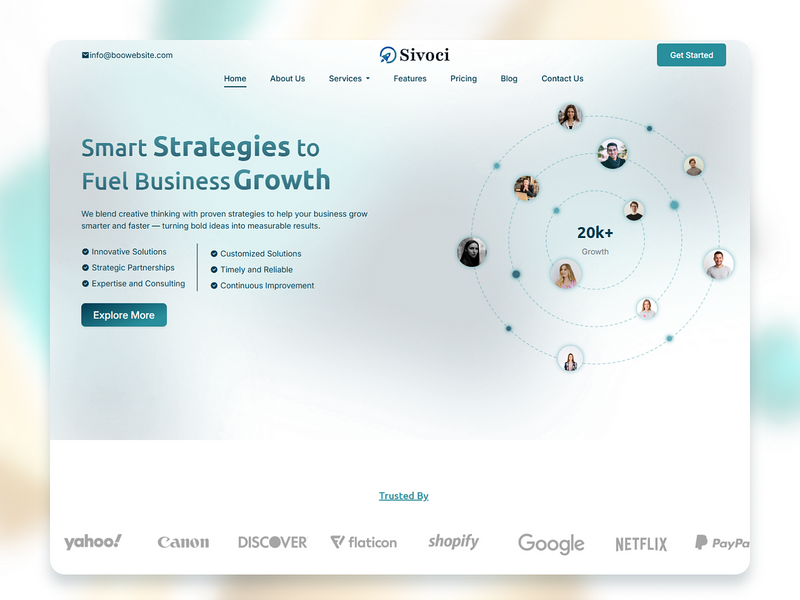 Corporate Business Website UI Design