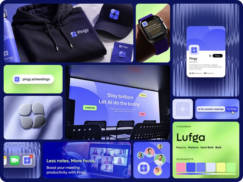 Pingy – AI SaaS Brand Identity Design
