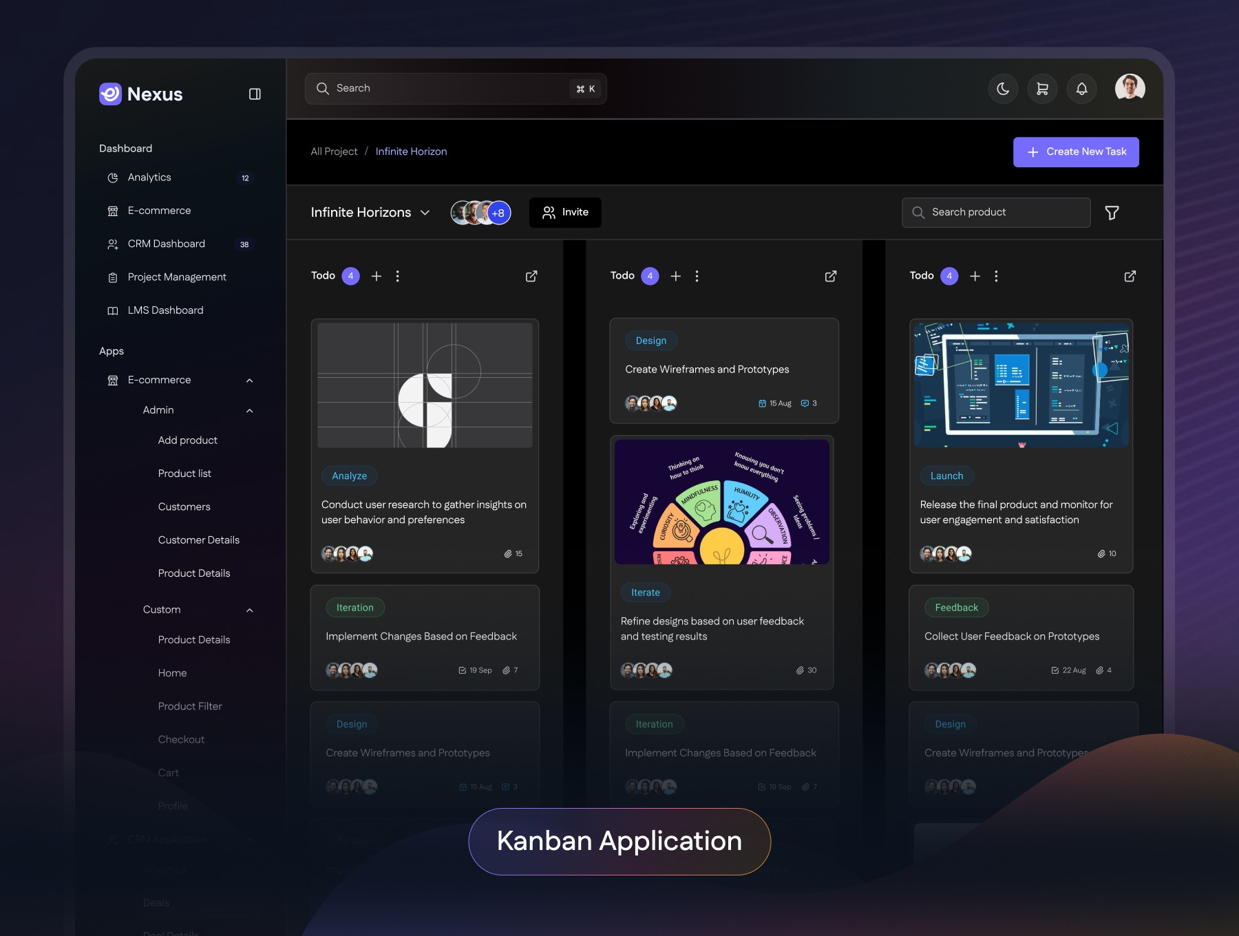 Nexus - Modern SaaS Dashboards & Applications UI Kit (Light & Dark Mode) Image 4
