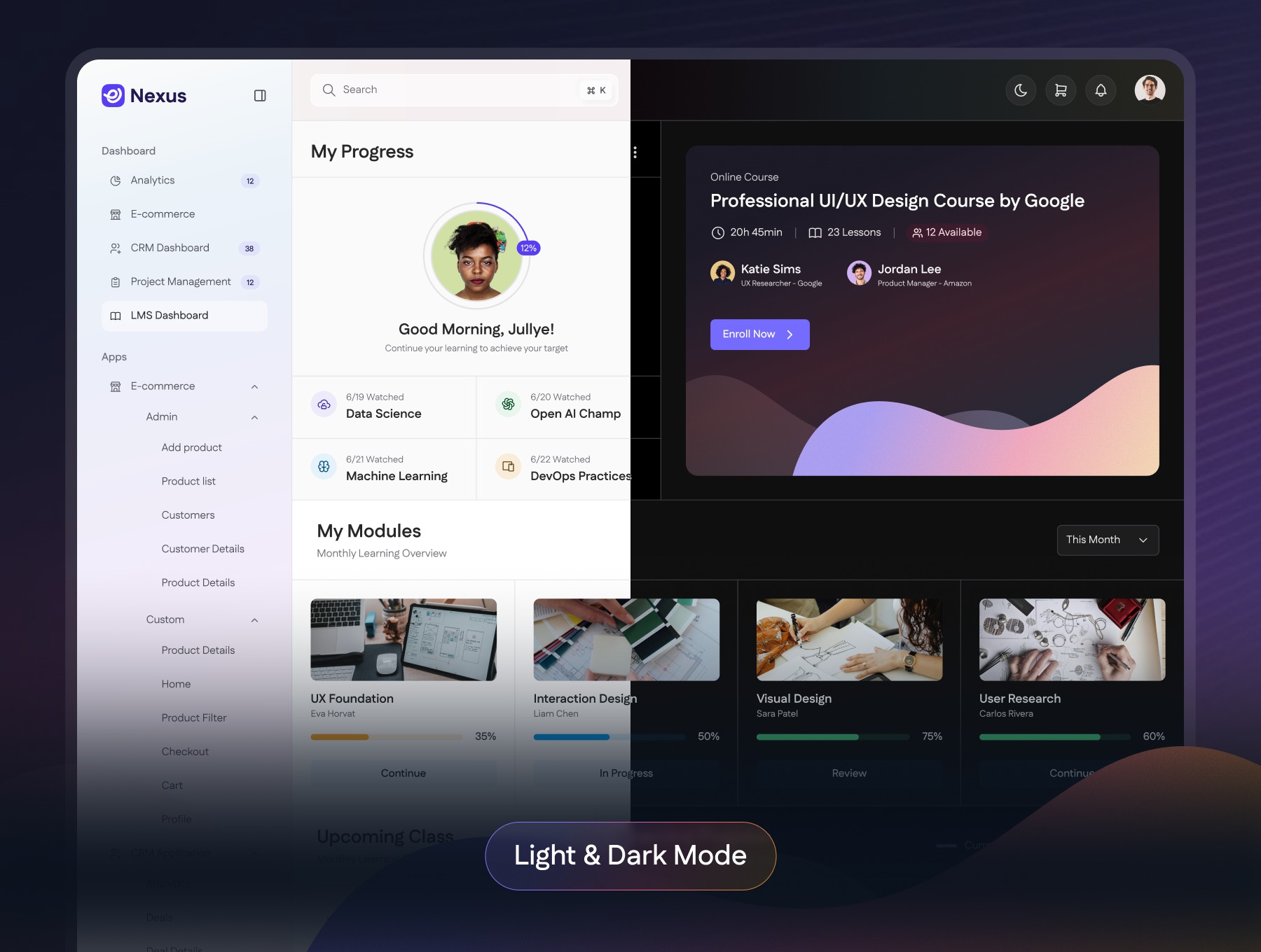 Nexus - Modern SaaS Dashboards & Applications UI Kit (Light & Dark Mode) Image 6