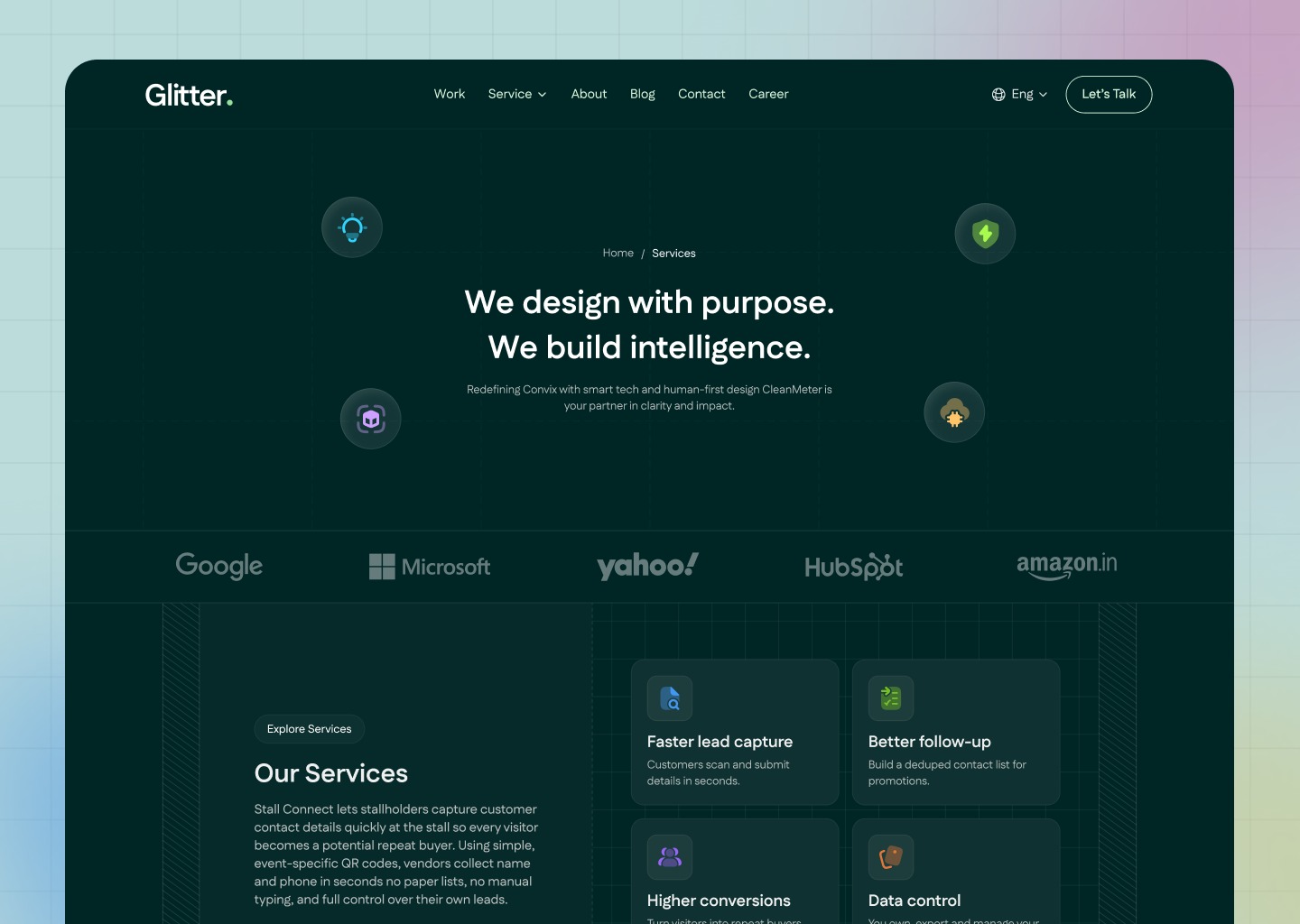 Service Page of Digital Agency Website | Glitter Theme