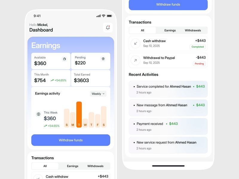 Smart Finance Mobile App Design