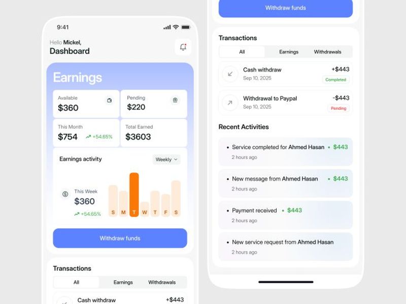 Smart Finance Mobile App Design