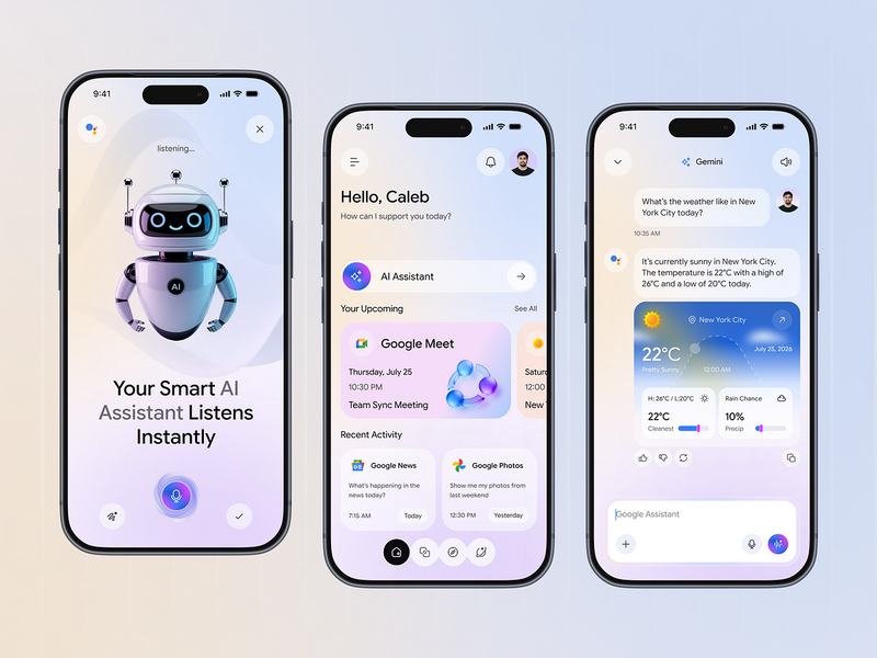 AI Voice Assistant Mobile App Design