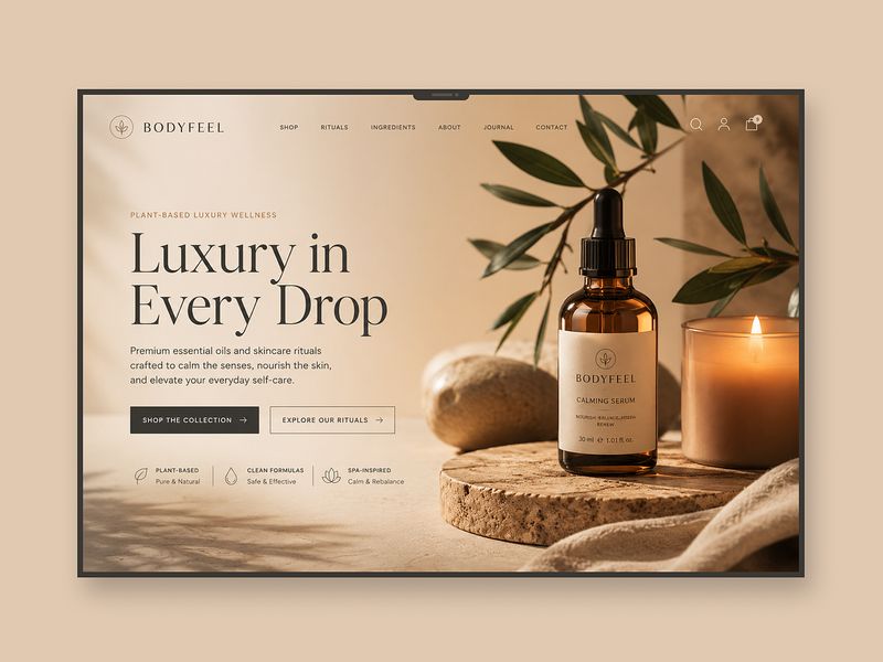 Modern Beauty & Skincare Web Design