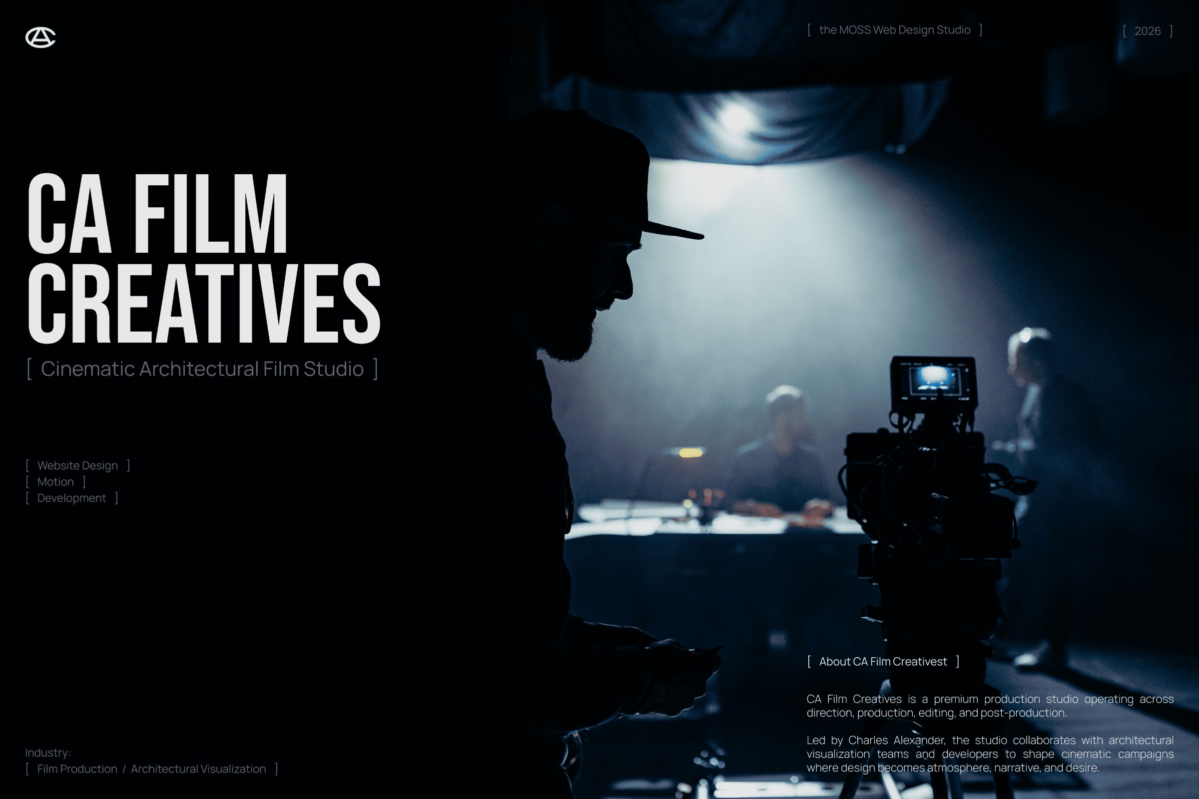 CA Film Creatives | Cinematic Website for Film Production Studio Image 0