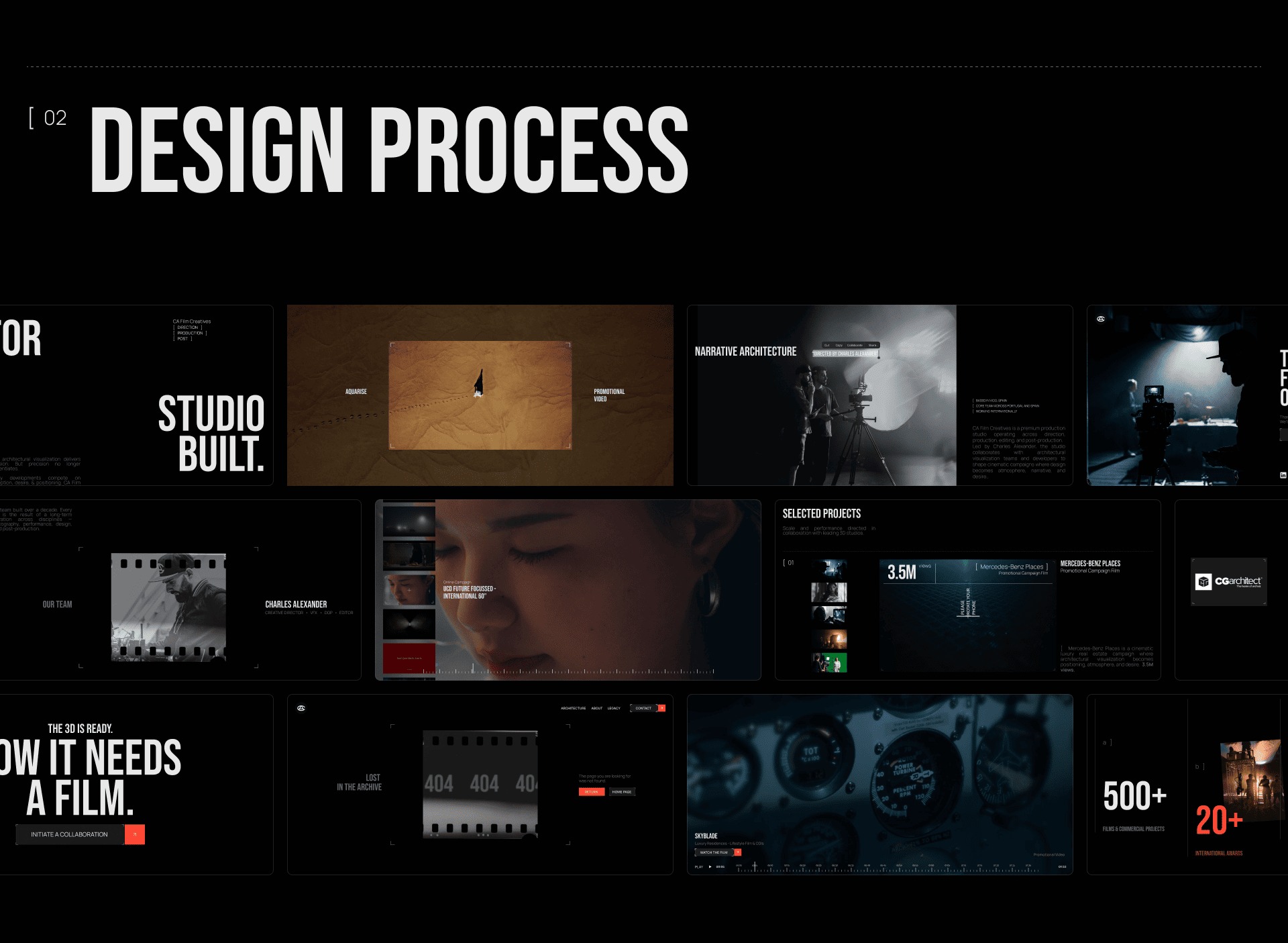 CA Film Creatives | Cinematic Website for Film Production Studio Image 2