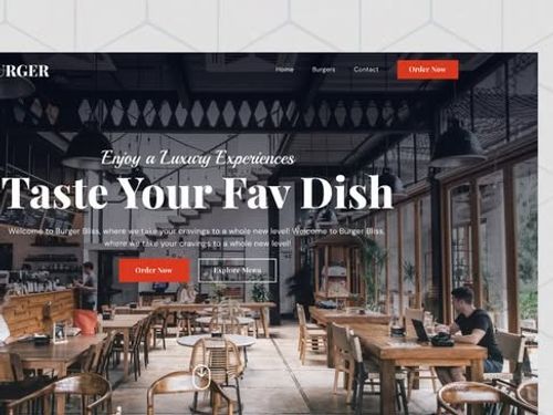Shadakin Islam Sumon | B.Burger Luxury Restaurant Landing Page
