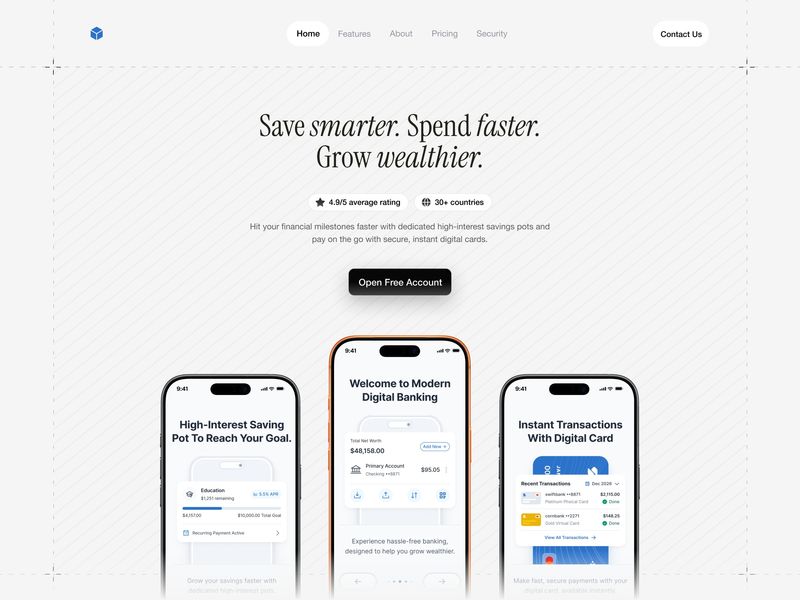 🏦 FinTech & Digital Banking | Landing Page Design & Development
