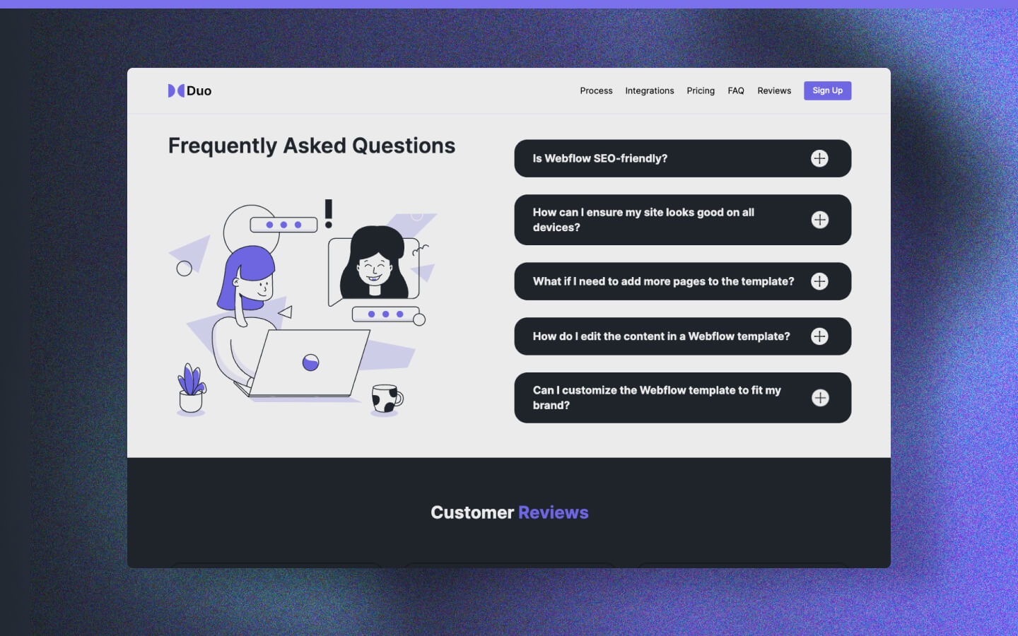 Duo - Startup Landing Page Webflow Template Image 2