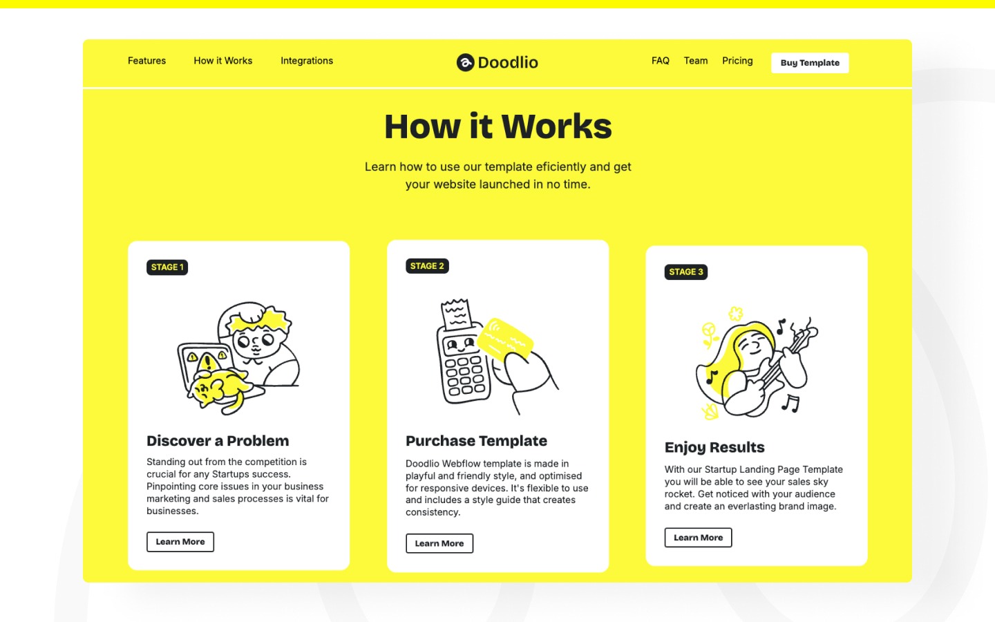 Doodlio - Marketing Landing Page Webflow Template Image 1