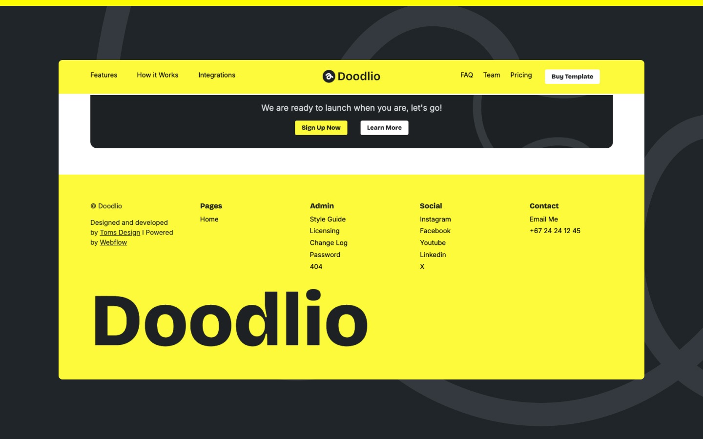 Doodlio - Marketing Landing Page Webflow Template Image 3