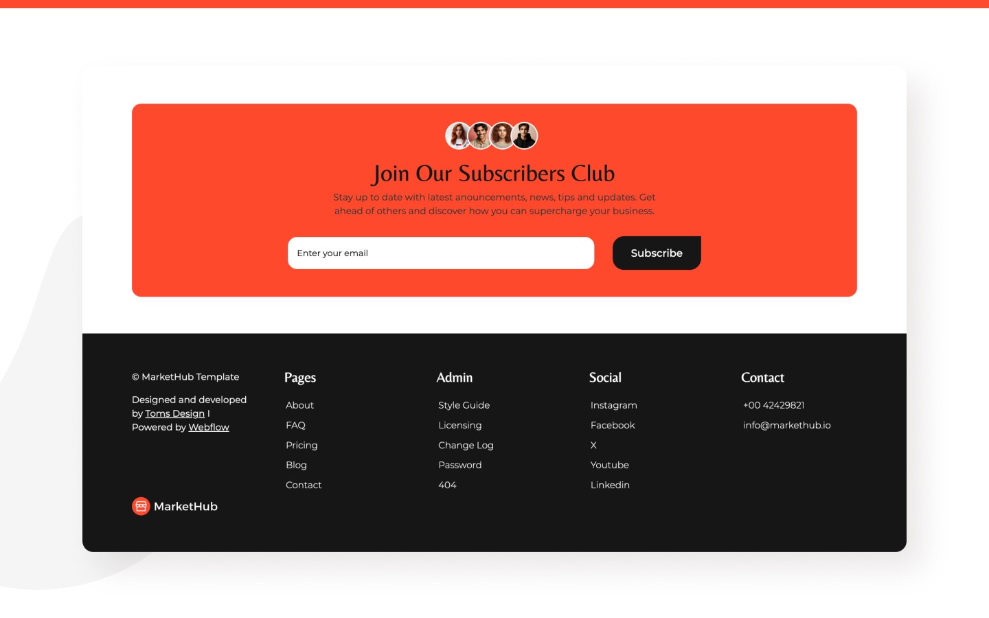 Markethub - Marketing Agency Themed Webflow Template Image 3