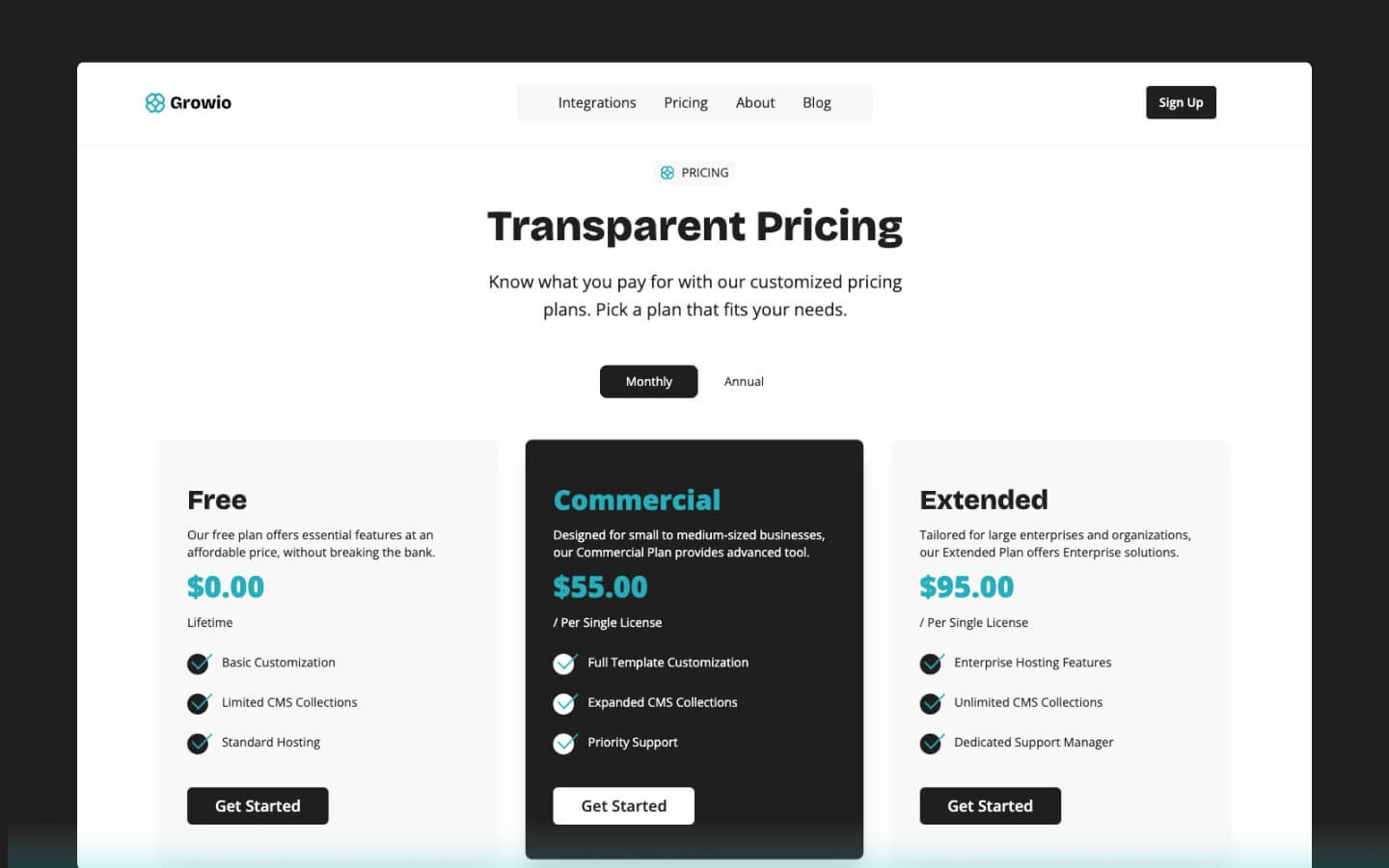 Growio - Startup and Marketing Themed Webflow Template Image 0