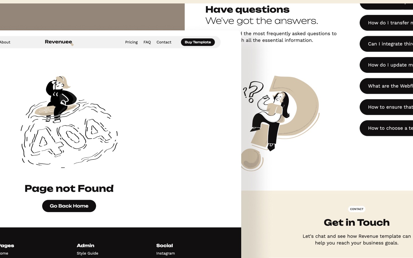 Revenuee - Marketing Themed Landing Page Webflow Template Image 1