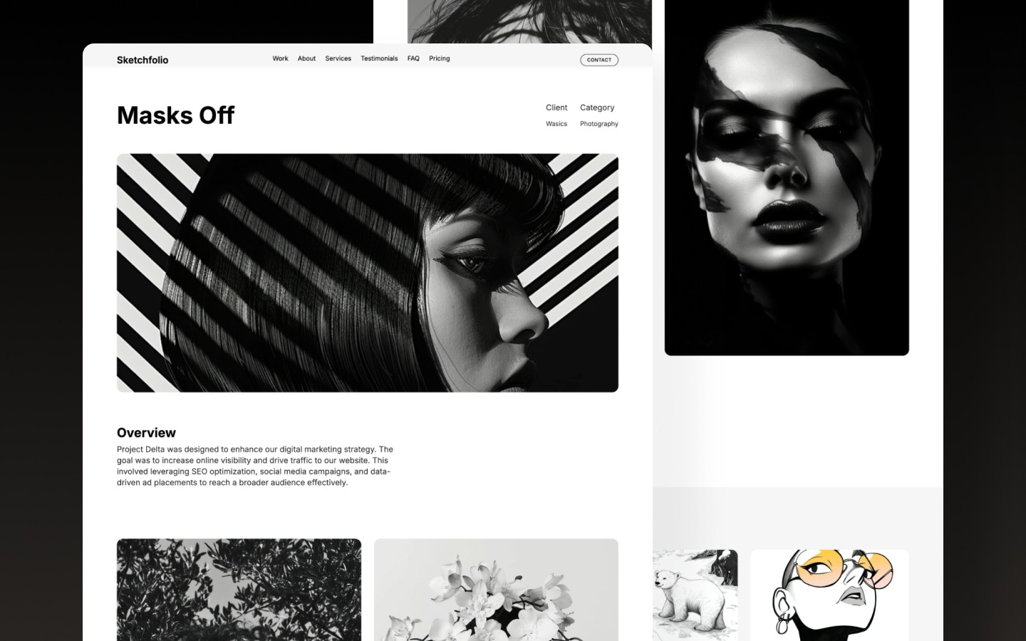 Sketchfolio - Creative Portfolio & Agency Themed Webflow Template Image 0