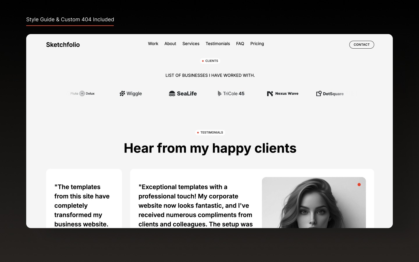 Sketchfolio - Creative Portfolio & Agency Themed Webflow Template Image 2