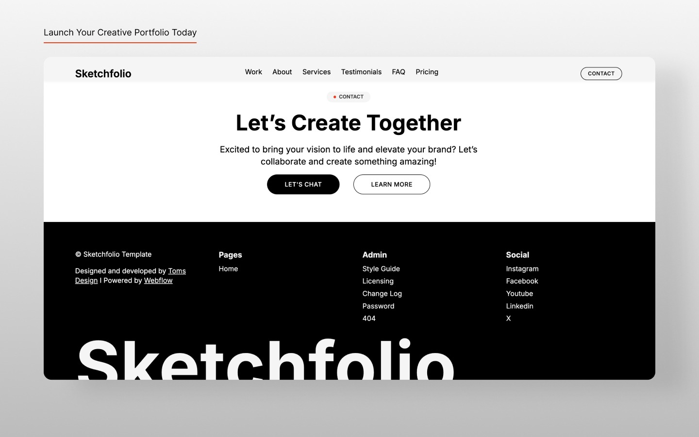 Sketchfolio - Creative Portfolio & Agency Themed Webflow Template Image 3