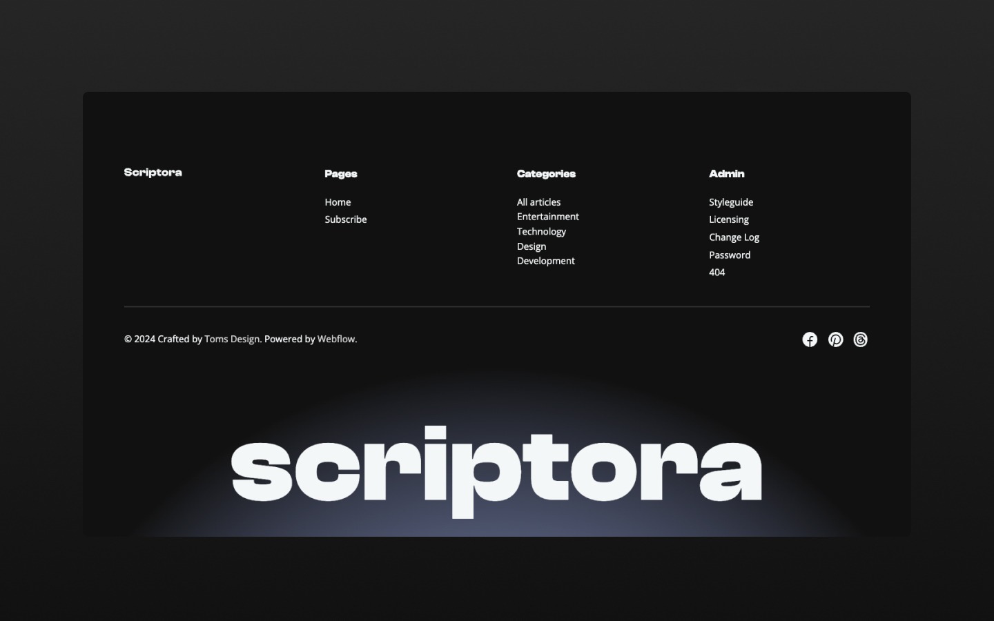Scriptora - Blog & Editorial Themed Webflow Template Image 2