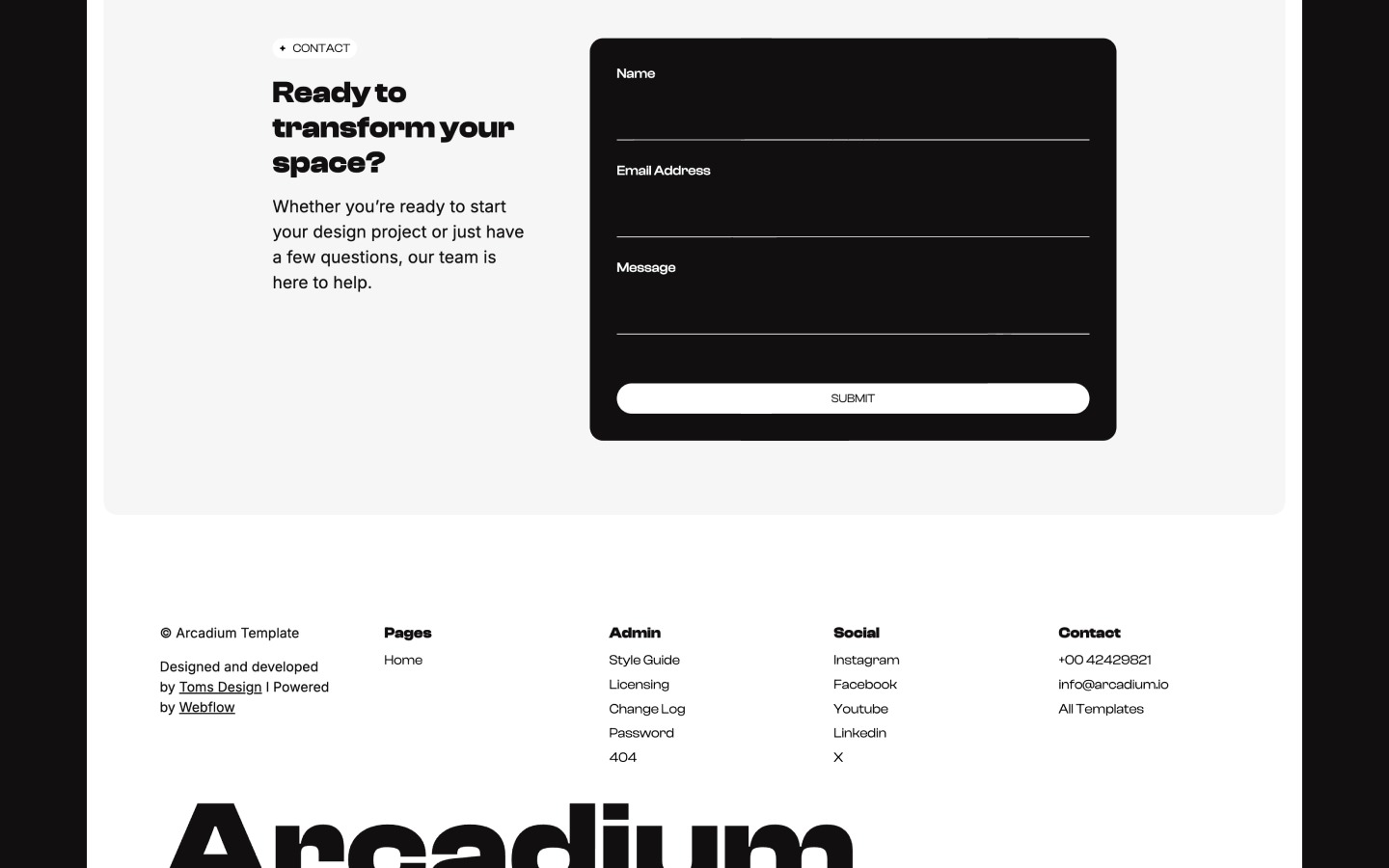 Arcadium - Architecture & Interior Design Themed Webflow Template Image 3
