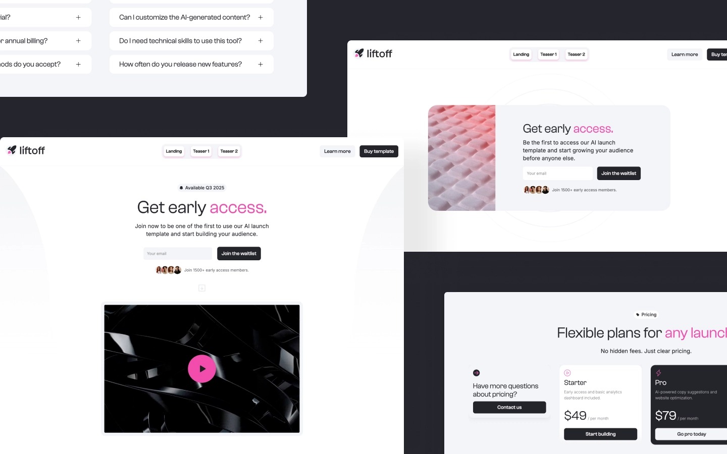Liftoff - AI & Startup Themed Landing Page Webflow Template Image 2