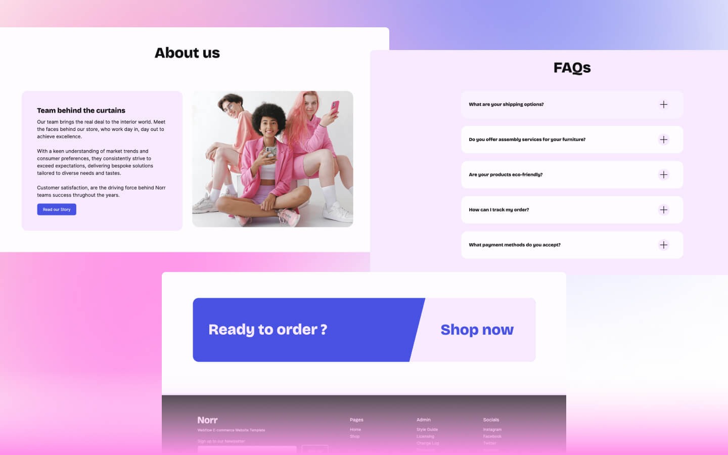 Norr - Furniture & Ecommerce Themed Webflow Template Image 0